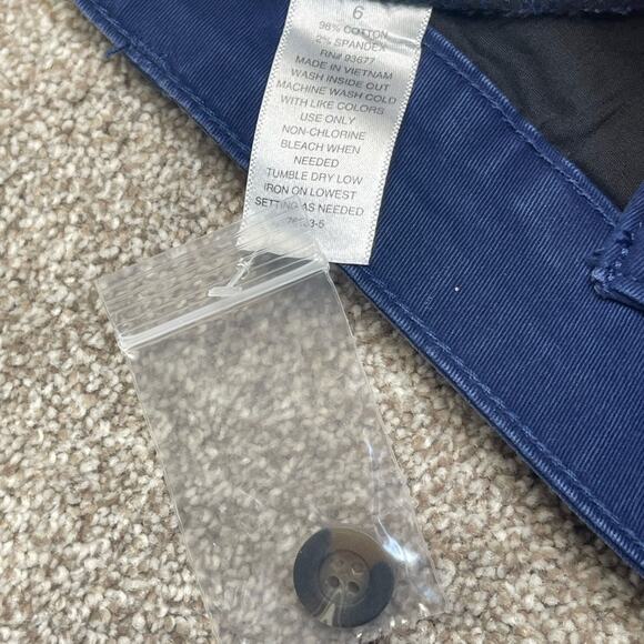 a.n.a a new approach mid rise midi short womens sz 6 blue stretch shorts nwt - Picture 9 of 16